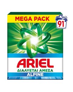 Powdered laundry detergent, Ariel, Alpine, 91 washes, 5.91 kg, 1 piece