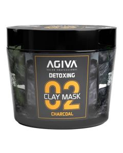 Maskë fytyre, Agiva, 02, Detoxing, me argjile dhe qymyr, 300 ml, 1 copë