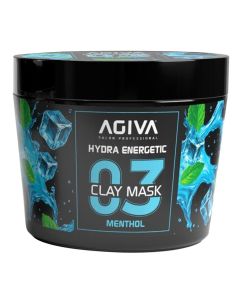 Maskë fytyre, Agiva, 03, Energetic, me argjile dhe mente, 300 ml, 1 copë