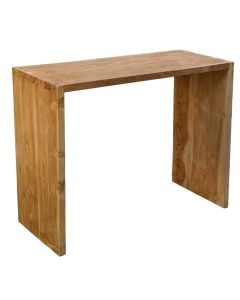 Decorative console, Silviana, tropical Teak wood, natural color, 100*38*75H cm