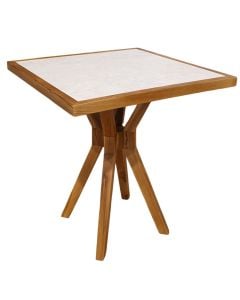 Wooden table, Manila, tropical wood Tek + HPL, natural color, 70*70*75H
