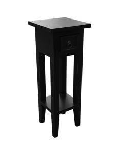 Side table/commode, Orkney, tropical wood Mahogany,n black color, 25*25*67H