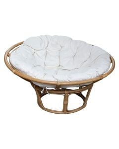 Relaxing chair, Papasan, rattan, natural color, DIA115*32H cm