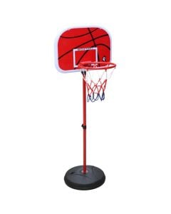 Kosh basketbolli, lartësi e rregullueshme, H 130-160 cm, bazament 20 L, për fëmijë
