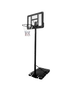 Kosh basketbolli teleskopik, Hoops, 135-305 cm, diametri i koshit 45 cm, tabelë polikarbonati 6 mm, bazamenti 65 kg peshë mbajtëse