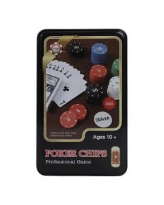 Poker Set, metal packaging, age +10 years