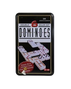 Domino, white color, metal packaging