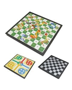 Fun game 4 in 1, Chess, Tavell, Checkers, Ludo, Don't get angry