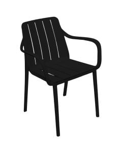 Outdoor armchair, black color, 58.5*51*81.5 cm