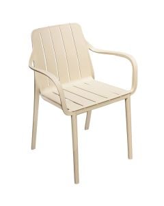 Outdoor armchair, beige color, 58.5*51*81.5 cm