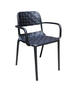 Outdoor armchair, black, 55*57*82 cm