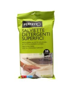 Letra të lagura higjenizuese, Perfetto, limon, 20 fije, 1 pako