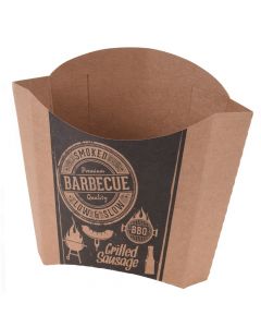 Fries holder paper,15x11x16 cm, brown