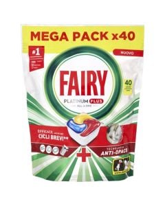 Dishwasher detergent capsule, Fairy, Platinum Plus, 40 capsules, 1 piece