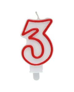 Party candle, N3, The party cube, 6.5 cm, 1 piece