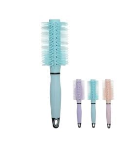 Hair comb, IDC Institute, volumizing, round, mixed, 1 piece