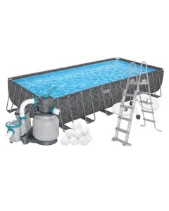 Pishinë Bestway me pompë filtruese me rërë, 732 x 366 x 132 cm / 30,045 Lt