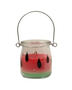 Qiri dekorativ, Citronella, mgjyre e kuqe, d.7xH8 cm