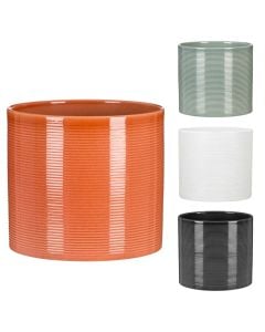 Circular flower vase, D 7 cm, ceramic material