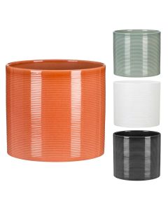 Vazo lulesh rrethore, D 9 cm, materiali qeramik