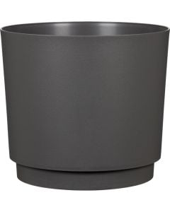 Vazo lulesh rrethore, D 13 cm, materiali plastike, ngjyra zezë