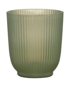 Vazo lulesh rrethore, D 13 cm, materiali qelq, ngjyra jeshile