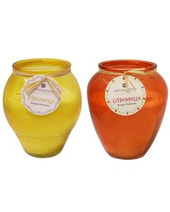 Qiri aromatik Fruity, parafinë/qelq, mikse, 550 gr, D13xH15 cm