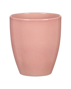 Vazo lulesh rrethore, D 15 cm, materiali qeramik, ngjyra rozë