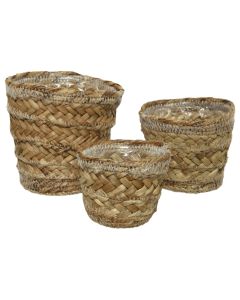 Vazo me thurje kashte, Set 3 copë, S/M/L