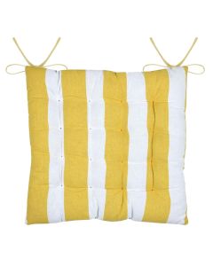 Coolvibes chair cushion yellow and white 38x38 cm