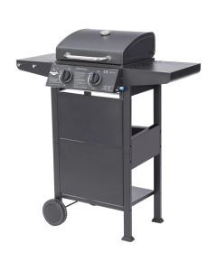 Barbecue me gaz, San Jose, 2 djegës, 96x100x50 cm, e zezë, 1 copë