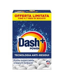 Detergjent pluhur për rrobat, Dash, Regular, 105 larje, 5.25 kg, 1 copë