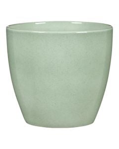 Flower vase, ceramic, light green, Ø14 cm