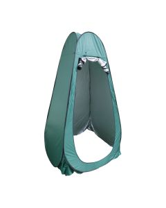 Camping shower and toilet tent, polyester, green, 120x120x200 cm