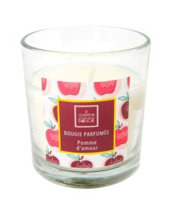 Scented candle with glass holder, vanilla scent, 110g, L. 7 x l. 6.5 x H. 8 cm