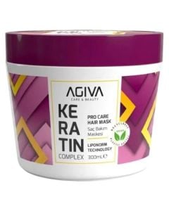 Hair mask, Agiva, keratin complex, 300 ml, 1 piece