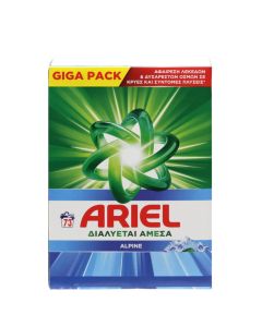 Detergjent pluhur për rroba, Ariel, Alpine, 71 larje, 4745 gr, 1 copë