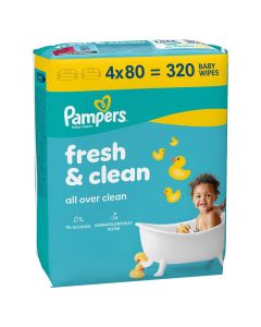 Baby wipes, Pampers, Fresh Clean, 4x80 threads, XXL pack, 1 pack