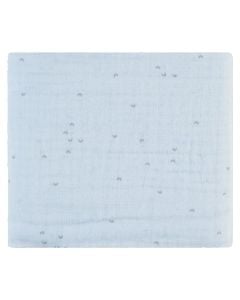 Muslin for babies, Kikka Boo, Stripy Friends, two layers, 100% cotton, 100x100 cm, blue, 1 piece