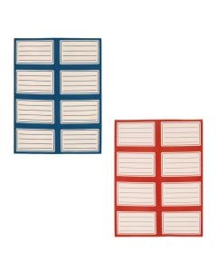 Simple loose-leaf book labels, white, 10 pieces, 1 pack