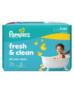 Letra të lagura, Pampers, Fresh & Clean, 2x80, 1 pako
