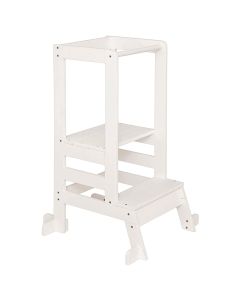 "Lea" children's learning tower, wooden, white, 90.5x53.5x59.5 cm, 1 piece