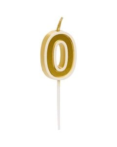 Qiri per ditelindje, numri 0, gold, 9 cm, 1 cope