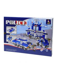 Lodër për fëmijë, formuese,"Police", 47x35x6.5 cm, blu