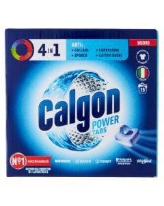 Antikalkare për lavatrice, Calgon, tablet, 4 në 1, 195 gr, 1 copë