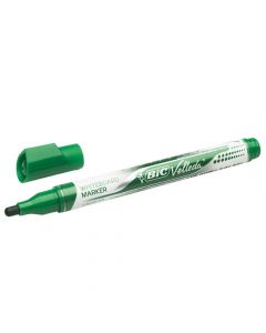 White board marker, Velleda, Bic, plastic, 14x1.5 cm, green, 1 piece