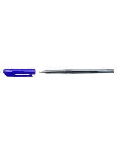 Pen with lid, plastic, blue, 0.7 mm