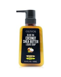 Sapun i lëngshëm, me vaj ulliri, gjalpë shea dhe arrë kokosi, Olivos, për heqjen e make-up  dhe pastrimin e njollave të lëkurës