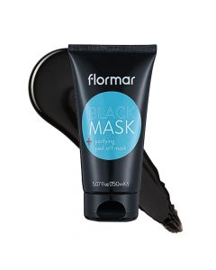 Maskë e zezë për fytyrën, Flormar, plastikë, 150 ml, e zezë, 1 copë