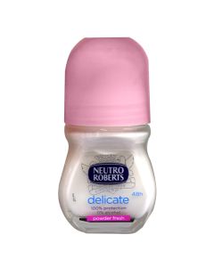 Antidjersë roll-on për femra, Powder Fresh, Neutro Roberts, qelq dhe plastikë, 50 ml, e bardhë dhe rozë, 1 copë